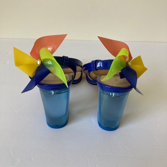 Katy Perry Collections The Pinwheels Heels Size 5.5 Colorful Fun Sandals Shoes - Picture 8 of 12